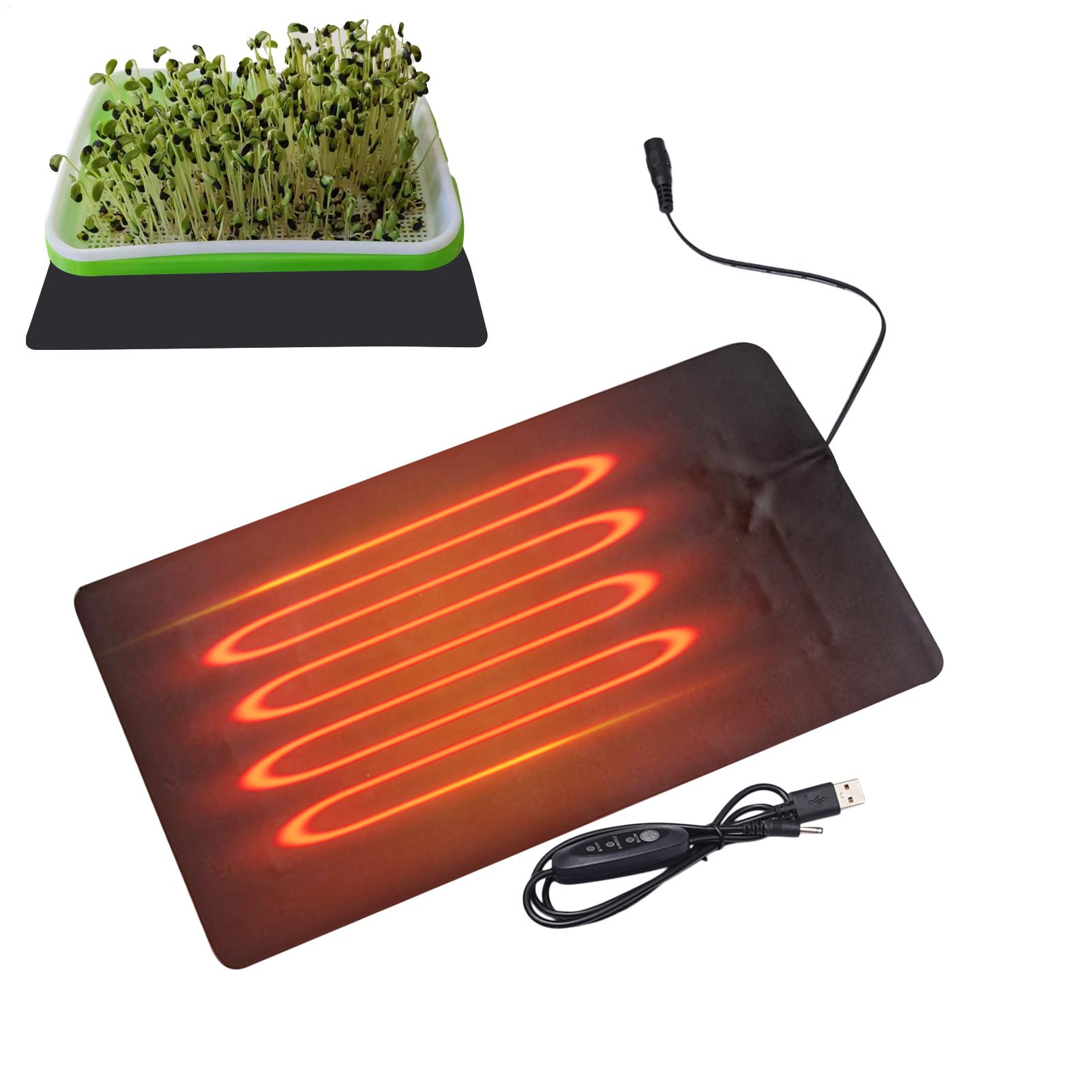 Seedling Heat Mat - 8,5 W USB-Sämlings-Wärmematten, 3 Pflanzenheizmatten mit