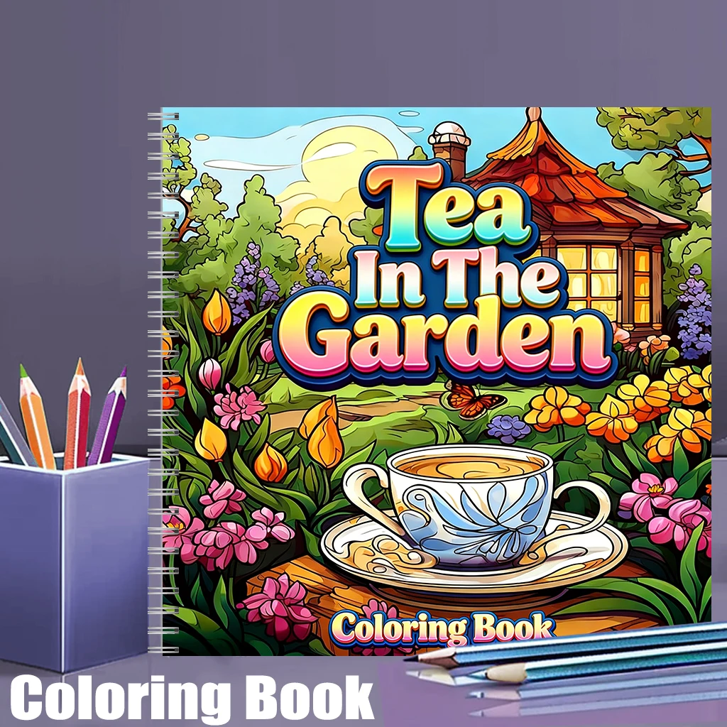 Malbuch „Tea In The Gardens“ f – Farming And Agriculture Bewertung und Preis